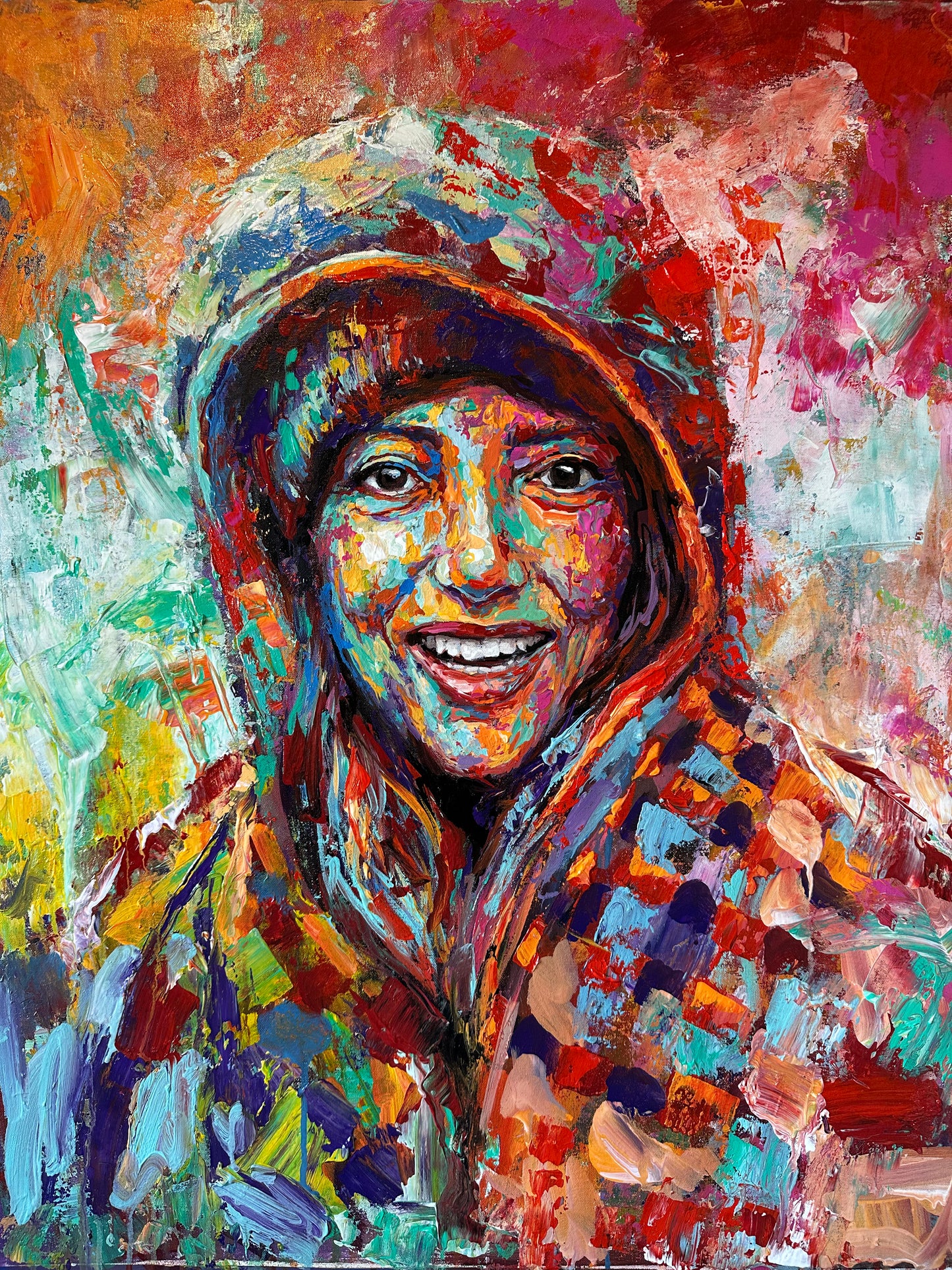 colorful Painting of a woman