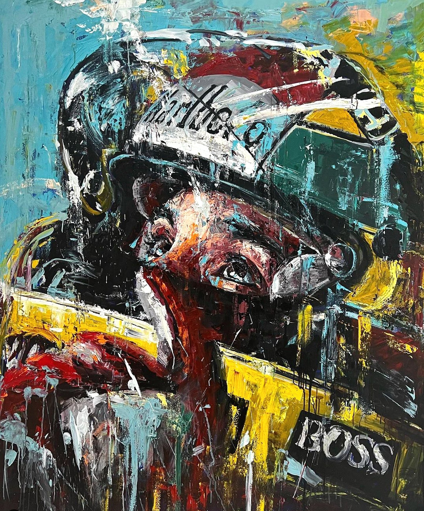 "Ayrton Senna" Original Artwork by Marinho