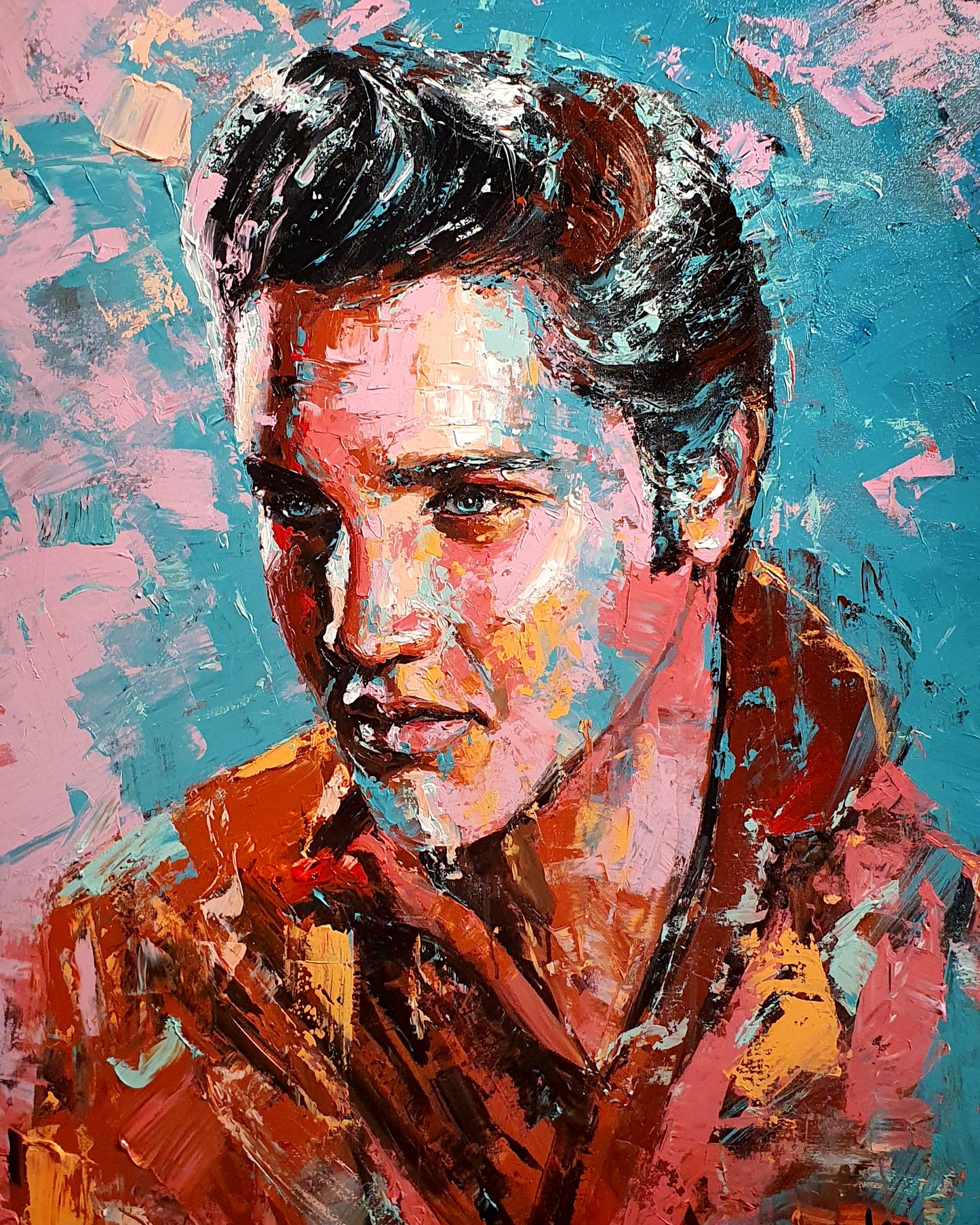 "Elvis Presley" Original Artwork by Marinho