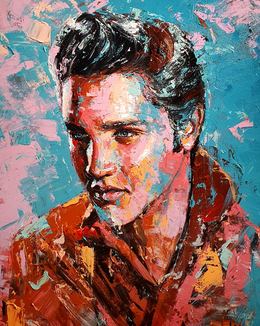 "Elvis Presley" Original Artwork by Marinho