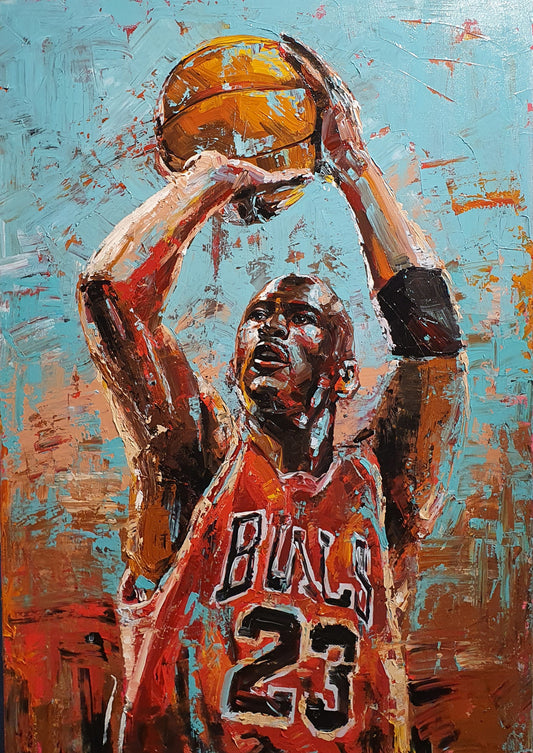 "Michael Jordan" Obra original de Marinho