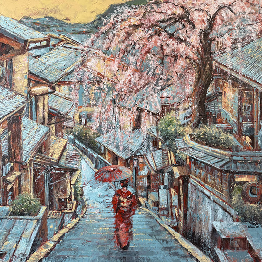 Walk in Kyoto - Original Artwork by Fabio Marinho
